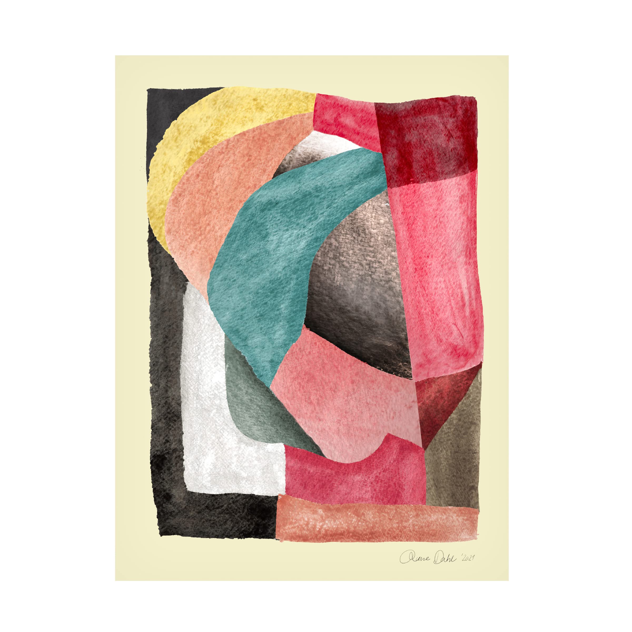 Trademark Fine Art 'Compose' Canvas Wall Art by Design Fabrikken - Modern Abstract Painting for Living Room, Bedroom & Office Decor