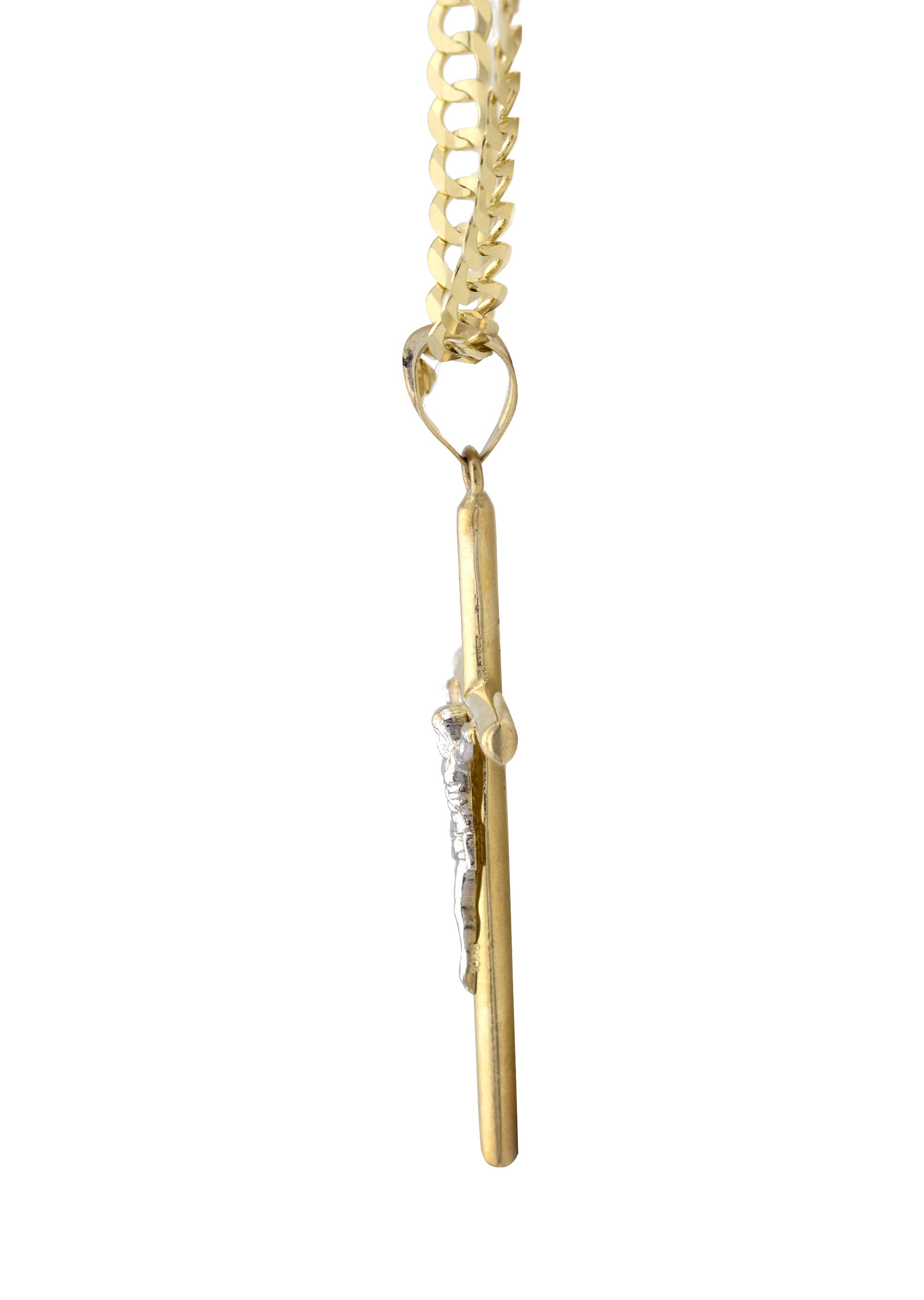 10K Yellow Gold Cross Necklace for Women & Men - Small 4 Grams & Large 8 Grams - Elegant Religious Jewelry for Everyday Wear, Gifts & Special Occasions