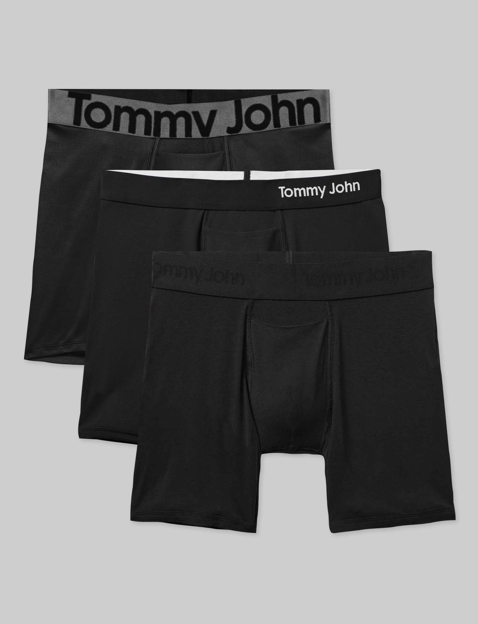 Premium TJ Mid-Length Boxer Briefs (3-Pack) - Soft, Breathable & Comfortable Men's Underwear for Everyday Wear, Workout & Travel