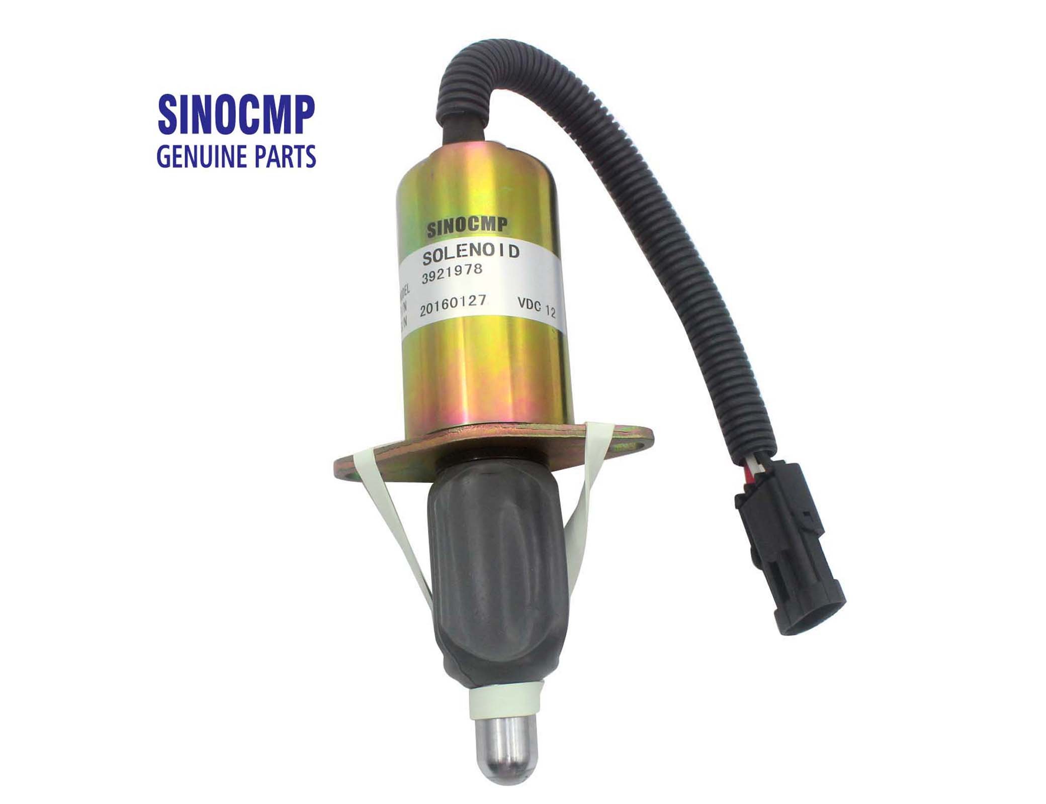 12V Cut Off Flameout Switch Stop Solenoid Valve for Cummins Excavator Engine - Compatible with Diesel Engines, Heavy Equipment, Construction Machinery - Perfect for Engine Shutdown & Safety Control
