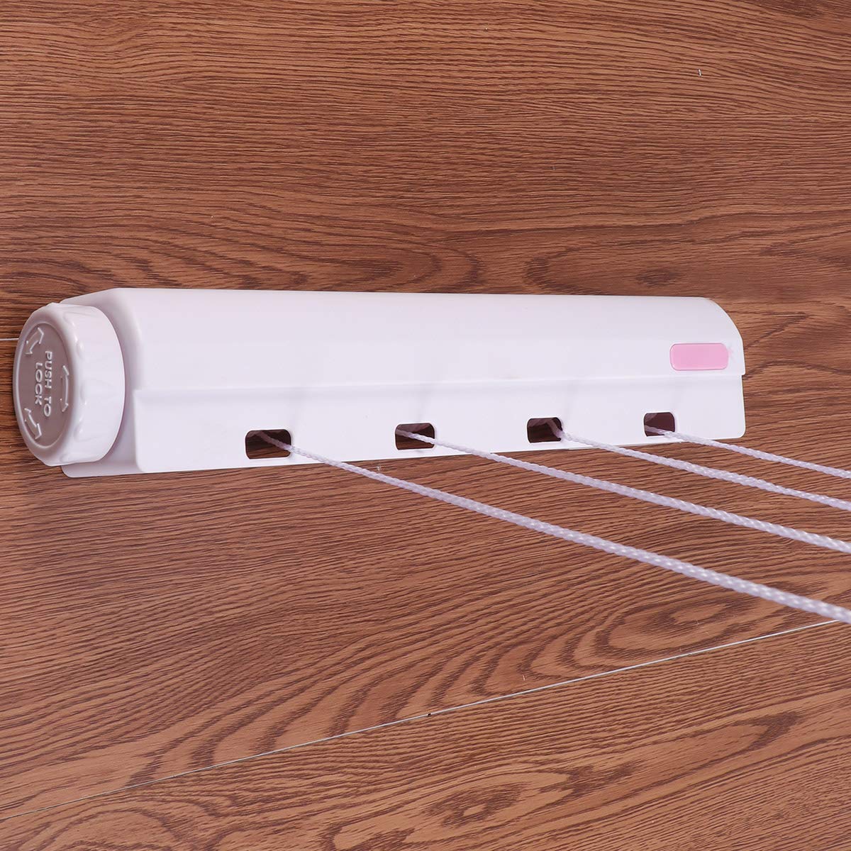 VICASKY Retractable Laundry Drying Line - 16.4ft Extendable Clothesline for Indoor/Outdoor Use, Heavy Duty Stainless Steel Wire with Wall Mount - Perfect for Apartments, Balconies, Camping & Travel