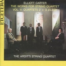Elliott Carter String Quartets 2 & 3 with Elegy - Music for String Quartet Vol. 2 by Arditti Quartet | Rare 1988 First Edition CD | Classical Chamber Music for Collectors & Audiophiles