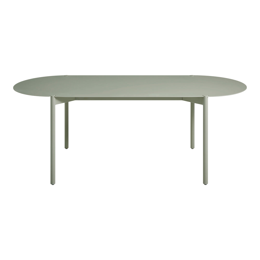 Modern Capsule Shape Dining Table - Round Glass Top with Sturdy Metal Base - Perfect for Small Spaces, Apartments, and Contemporary Dining Rooms