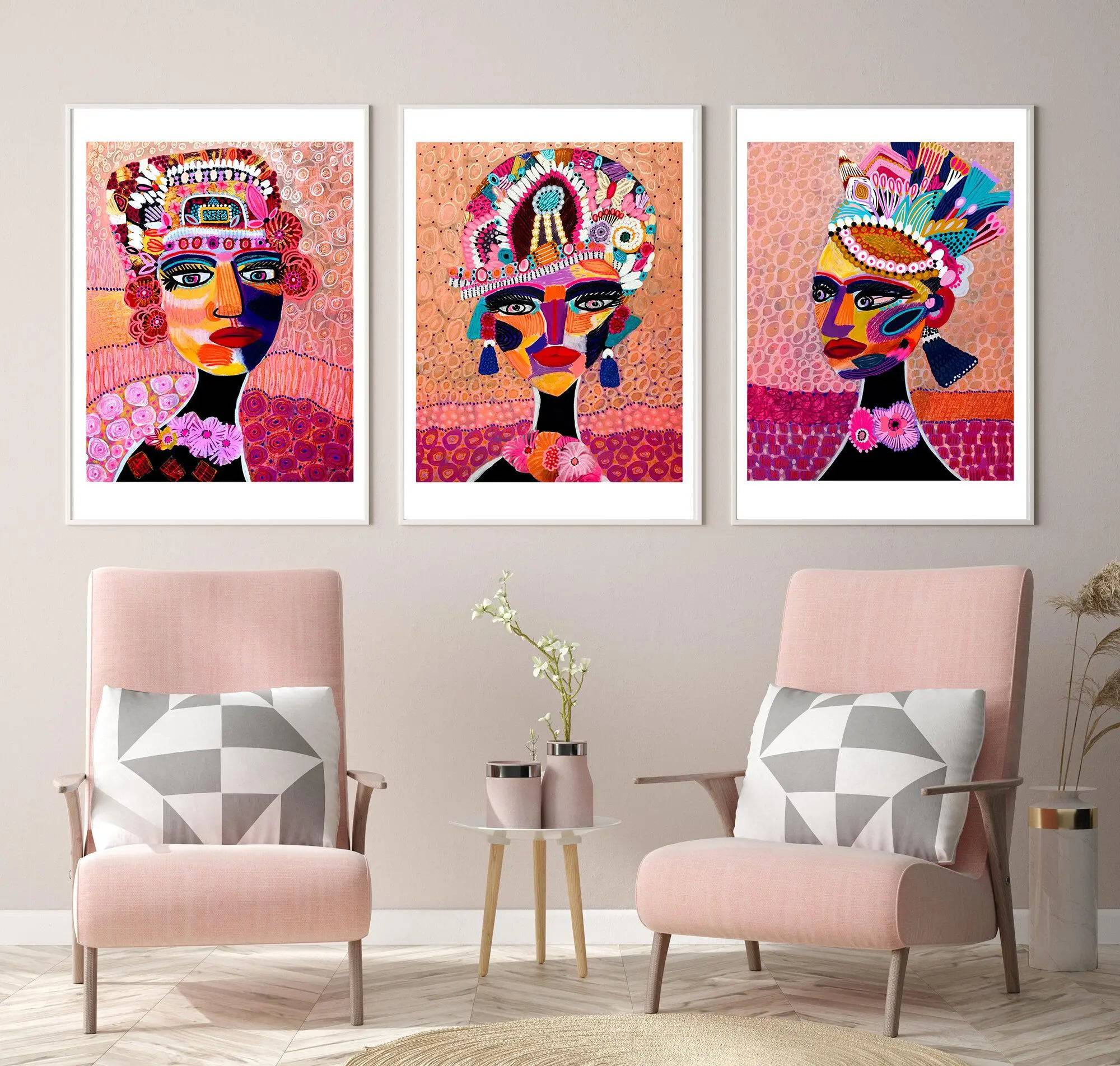 Empress Princess Wall Art Set - Elegant Home Decor for Bedroom, Living Room & Nursery - Perfect for Royal-Themed Interiors & Gift Giving