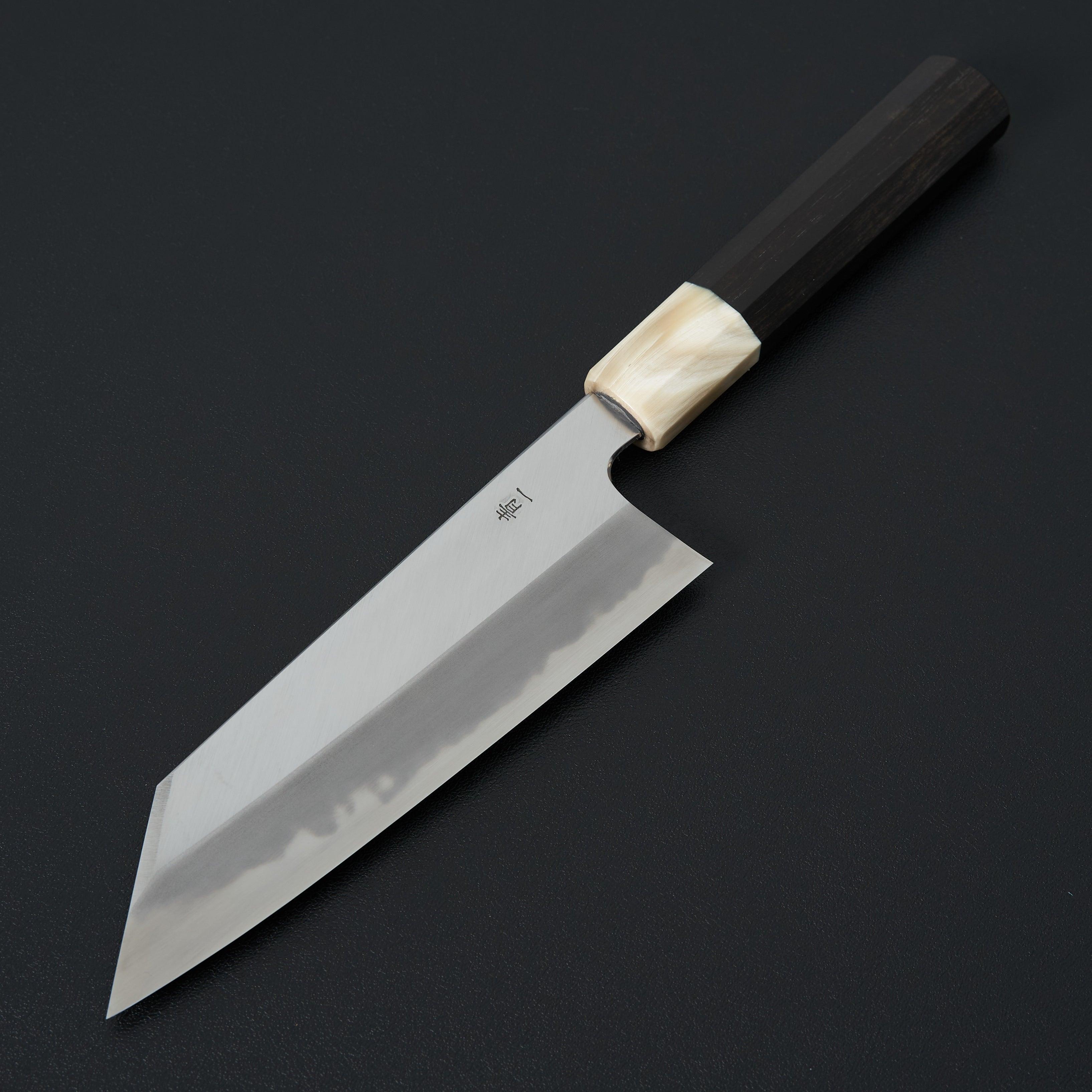 Premium Hitohira Tanaka Kyuzo Blue #1 Migaki Bunka Knife with Taihei Ebony Handle - Japanese Chef Knife for Slicing, Dicing & Precision Cutting - Perfect for Home Cooks & Professional Chefs