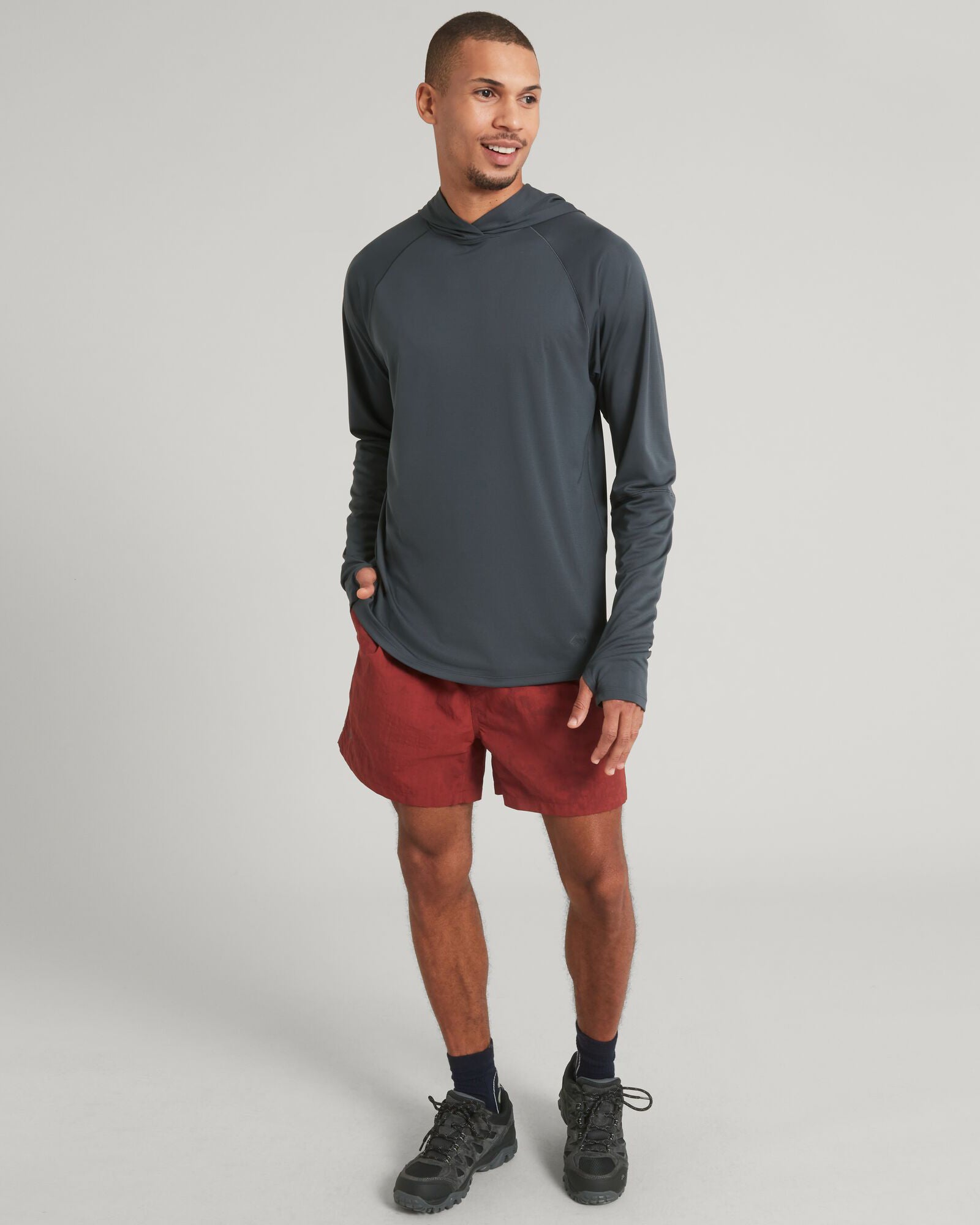 Men's SUN Stopper Hoodie - UPF 50+ Sun Protection Pullover for Outdoor Activities | Hiking, Running, Beach & Casual Wear (Graphite)