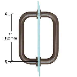 CRL 6 Inch Oil Rubbed Bronze Tubular Back-to-Back Pull Handle - BM Series Cabinet & Drawer Hardware for Kitchen, Bathroom, and Furniture