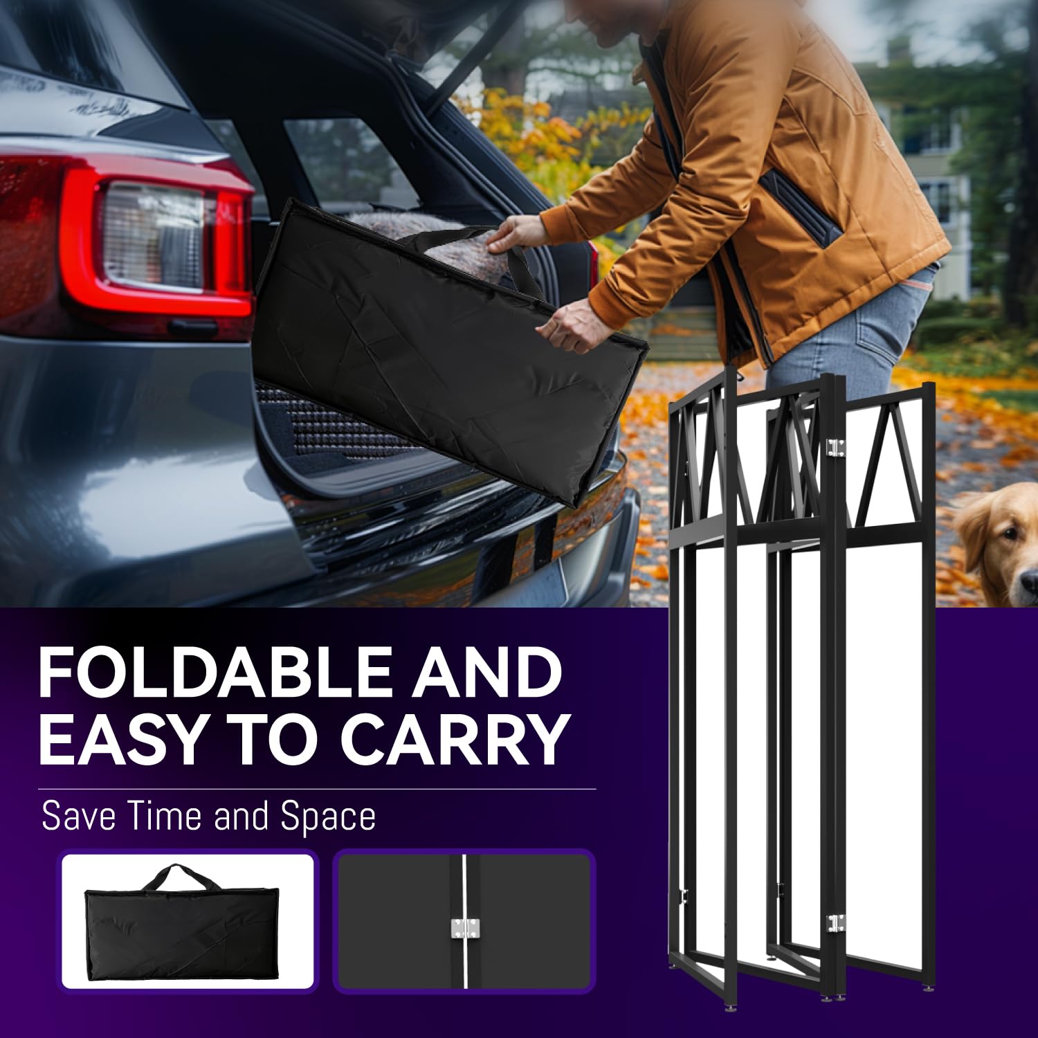 Portable Foldable DJ Booth Stand with Adjustable Light Stand & Black/White Scrim - Professional DJ Facade Table with Metal Frame, Cable Hole & Triangle Plate for Home Parties, Clubs, Bars & Events - Perfect for DJ Performances, Live Shows & Private Gatherings