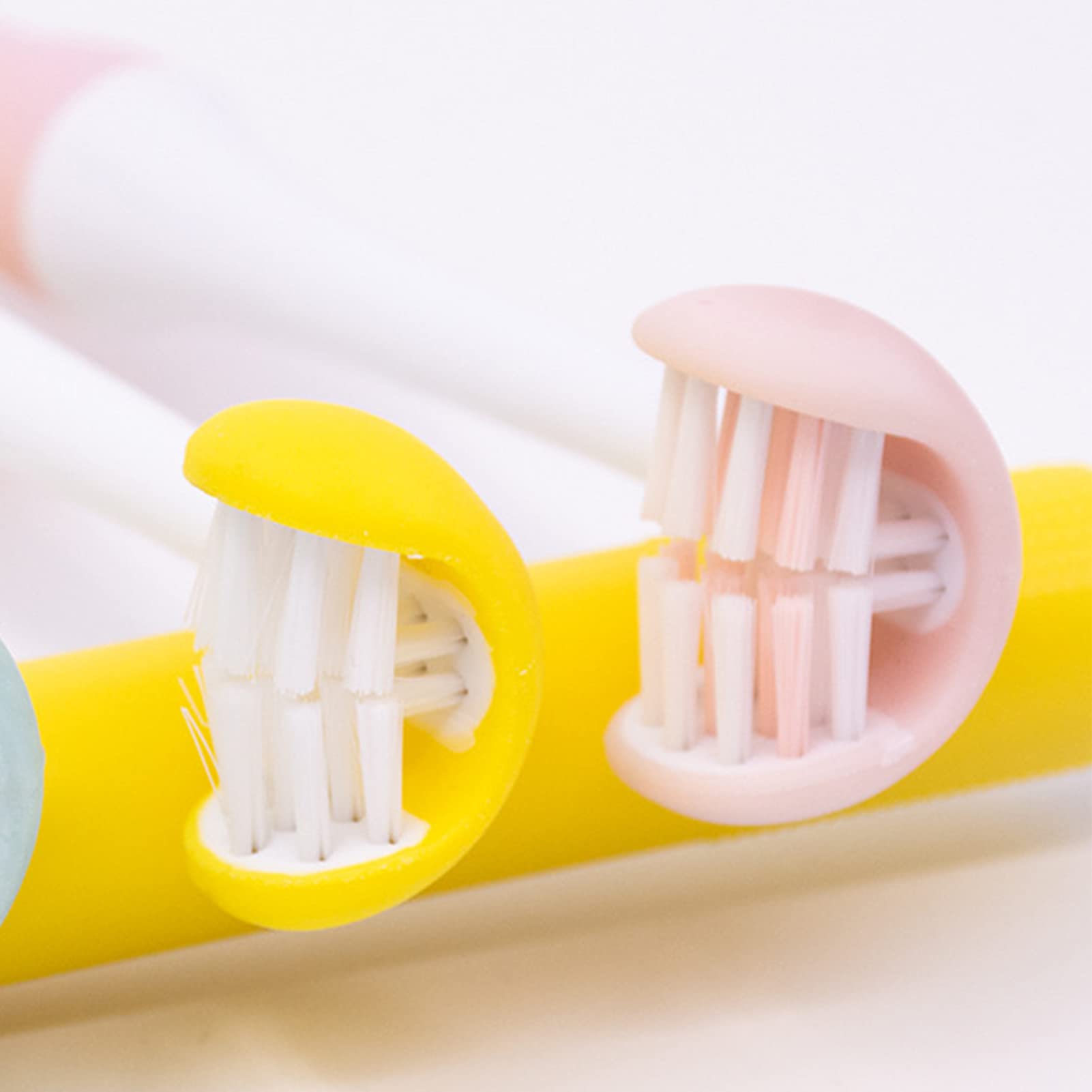 Orbital U-Shaped Kids Toothbrush for 3-5 Years Old - 360° Full Mouth Cleaning, Teeth Whitening & Strengthening - Soft Bristles for Gentle Oral Care - Perfect for Morning & Night Brushing Routine (Pink)
