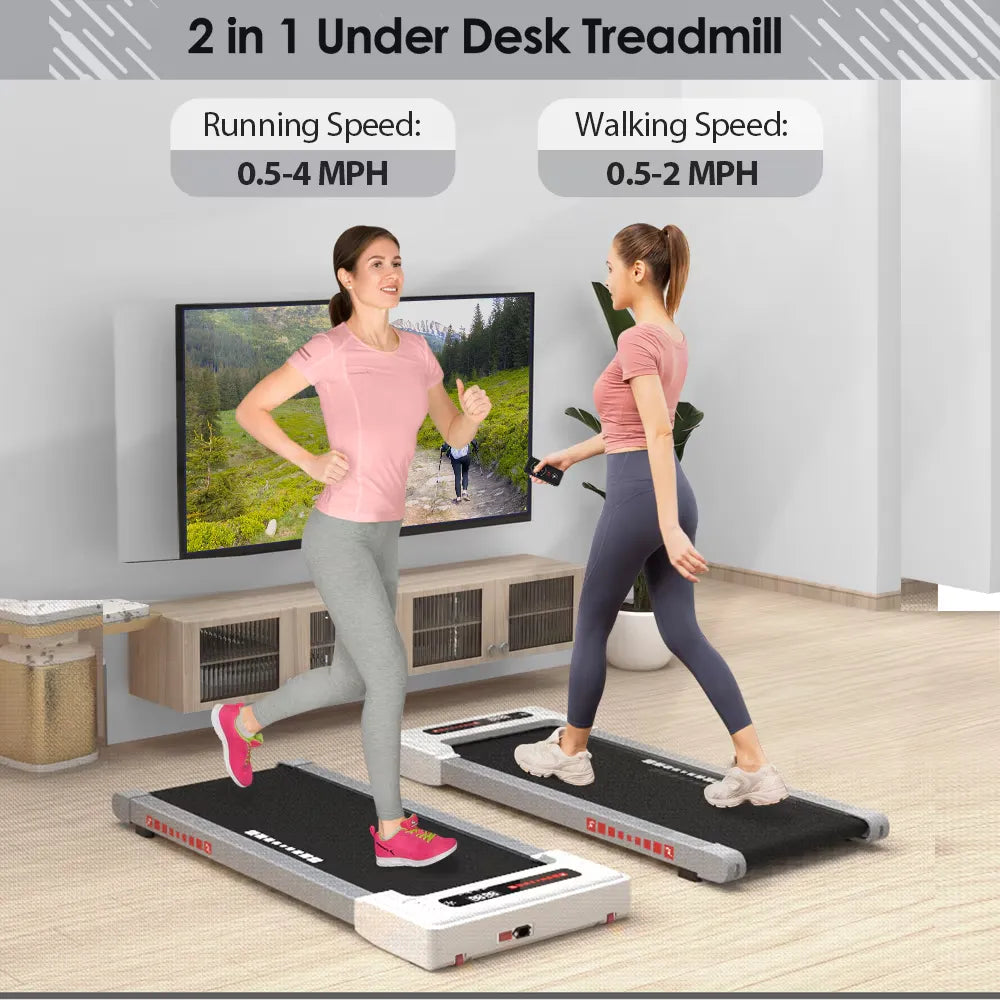 Portable Mini Treadmill for Home & Office - Compact Folding Electric Walking Machine with LCD Display - Perfect for Small Spaces, Apartment Workouts & Under Desk Exercise