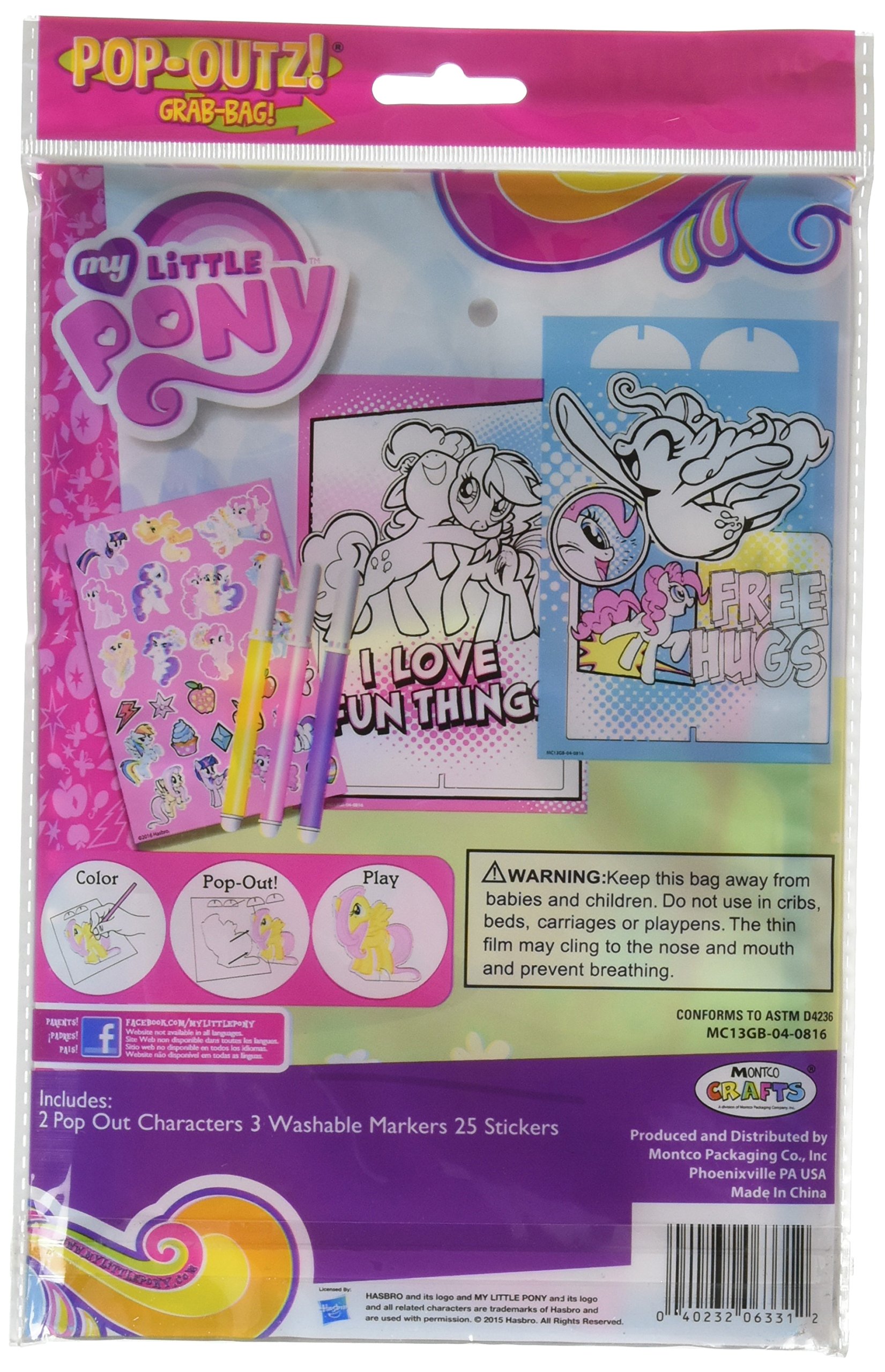 My Little Pony Friendship is Magic Pop-Outz Grab Bag - Colorful Collectible Toy Figures for Kids | Perfect for Playtime, Birthday Gifts & Pony-Themed Parties
