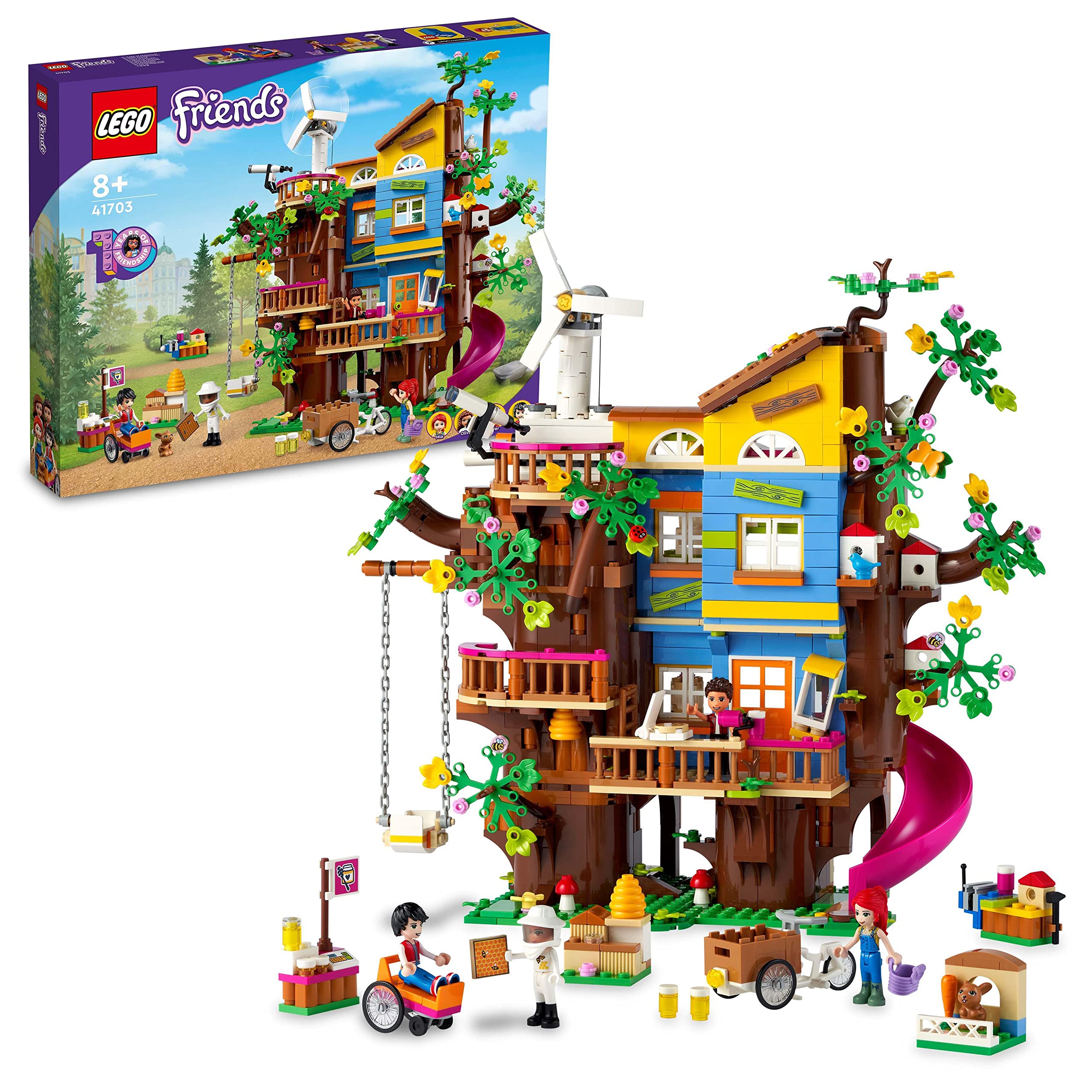 LEGO 41703 Friends Friendship Tree House Building Toy Set with Mini Dolls MIA & River - Educational STEM Toy for Kids Ages 8+ - Perfect for Birthday Gifts, Creative Play & Room Decor