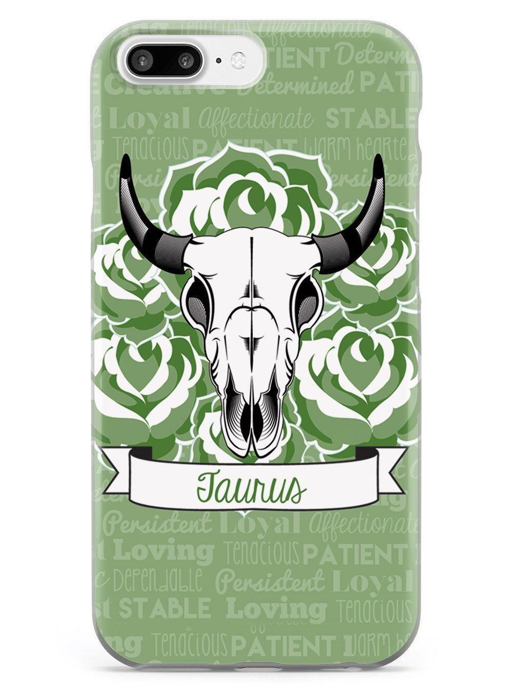 Inspired Cases - Premium 3D Textured Protective Phone Case Compatible with iPhone 8 Plus - Taurus Zodiac Design - Shockproof & Slim Fit for Everyday Use & Travel