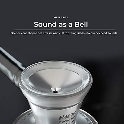 MDF Instruments Marble Metalika ProCardial Cardiology Stethoscope - Limited Edition Mprints, Lightweight Titanium, Dual Head Stethoscope for Adults with Marble Tube & Metalika Chestpiece (MDF797TMBMT) - Ideal for Doctors, Nurses, and Medical Professionals in Hospitals & Clinics