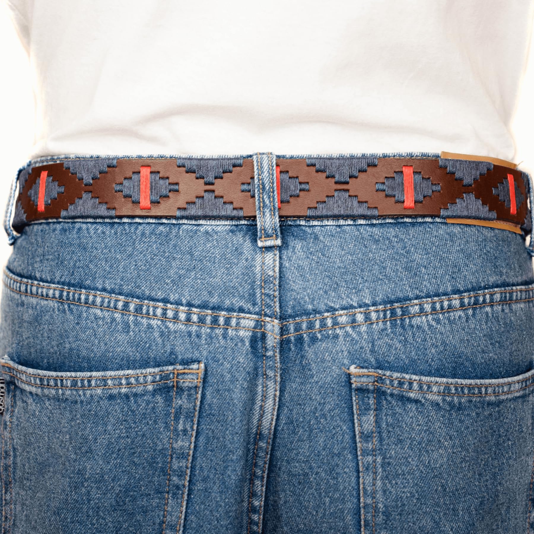 Premium Hand-Stitched Genuine Leather Polo Belt for Men - Classic Dress & Casual Style - Perfect for Office, Wedding & Everyday Wear