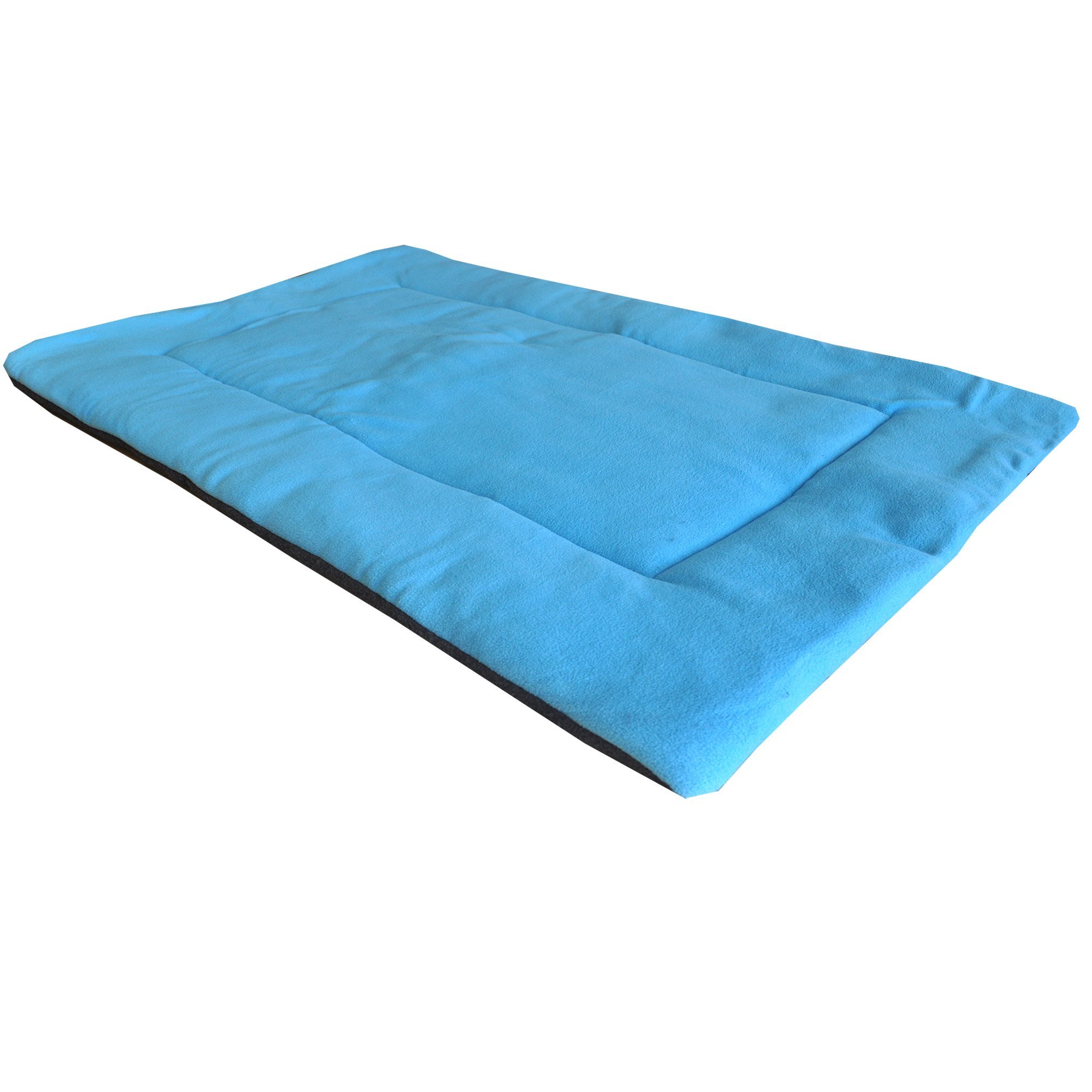 Premium Dog Crate Mat - Ultra Soft Fleece Pet Bed for Dogs & Cats - Machine Washable, Easy Maintenance - Blue XL (42