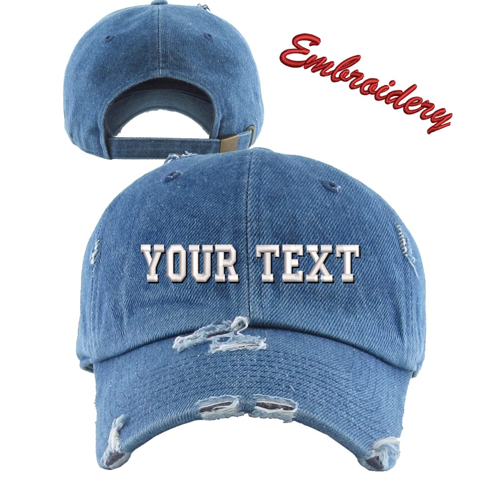 Distressed Baseball Cap KB4005 - Custom Embroidery & Monogram Hats for Men & Women - Perfect for Sports, Outdoor Activities & Fashion