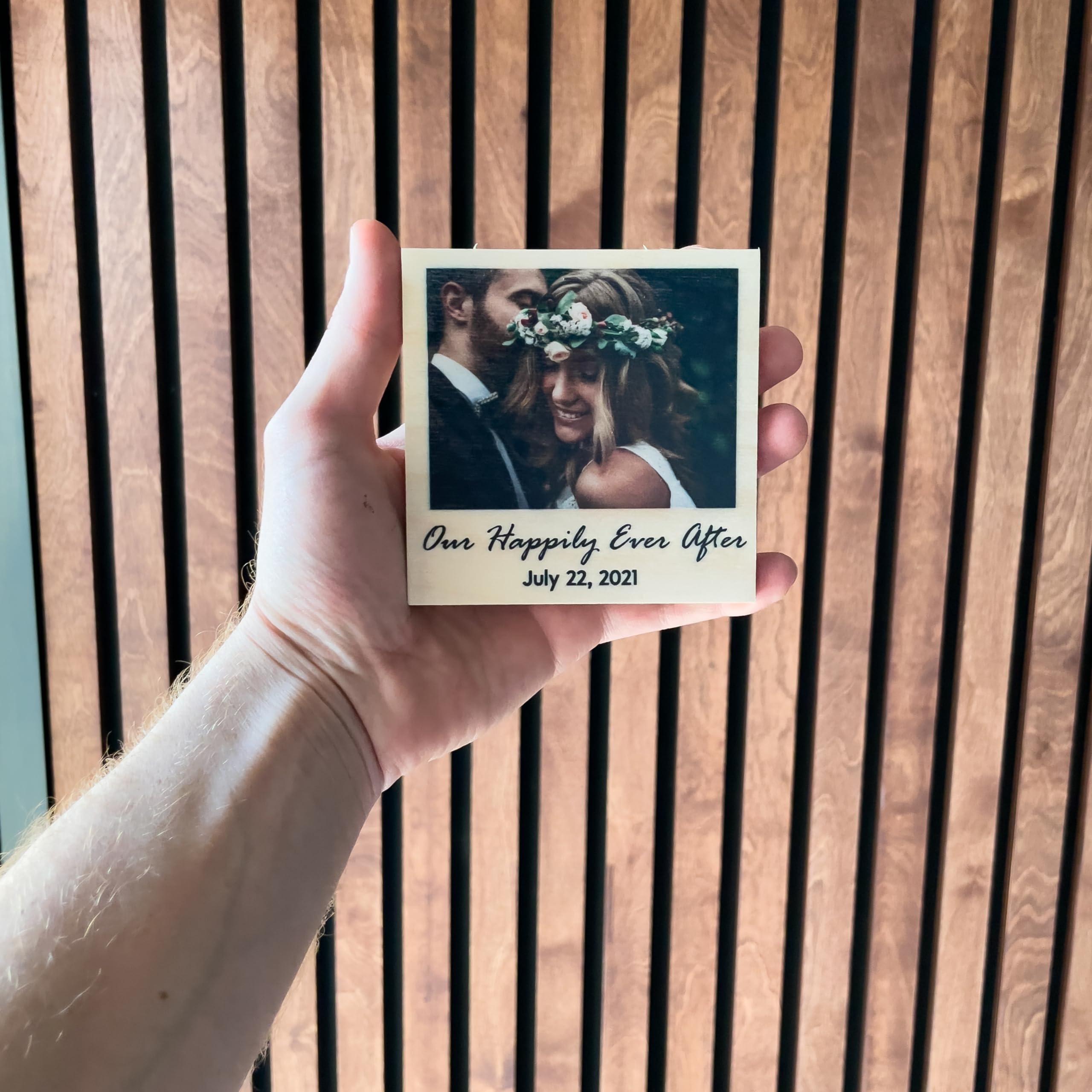 Personalized Photo Plaque for Couples - Customize with Your Own Picture - 3 Size Options - Romantic Gift for Boyfriend or Girlfriend - Perfect for Anniversaries, Weddings & Valentine's Day