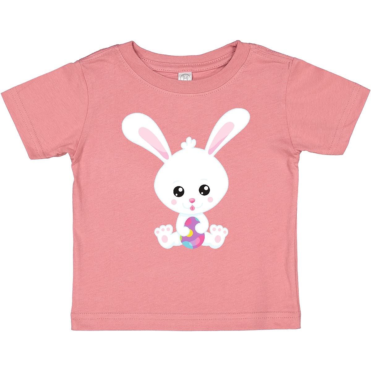 Easter Bunny Baby T-Shirt - Cute White Bunny & Easter Eggs Design - Perfect for Easter Celebrations, Family Photos & Spring Outfits