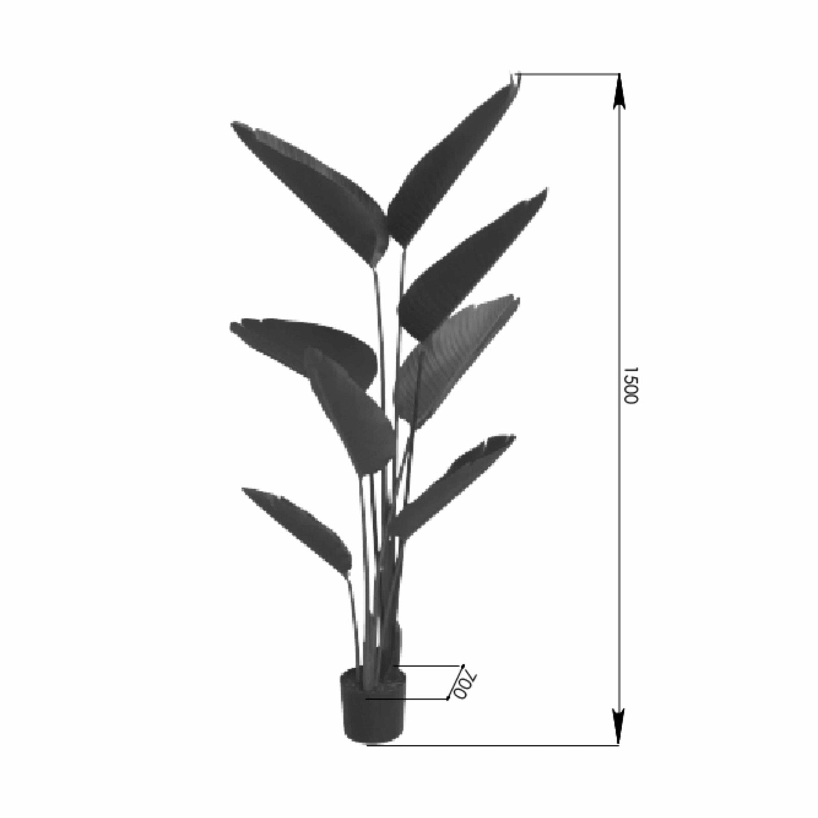 150cm Artificial Banana Palm Plant by Criterion - Perfect for Home Decor, Office Spaces & Tropical Themed Parties
