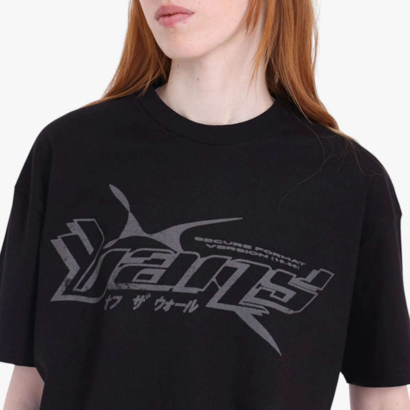 Vans Y2V Oversized Short Sleeve T-Shirt for Men & Women - Black Cotton Streetwear Tee for Casual Wear & Skate Style