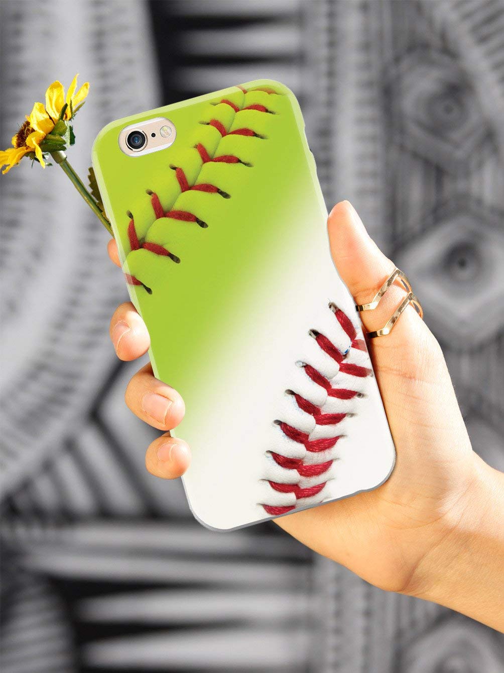 Inspired Cases - Premium 3D Textured Protective Phone Case Compatible with iPhone 12 Pro - Shockproof Slim Cover with Baseball & Softball Design - Perfect for Sports, Outdoor Activities & Daily Use
