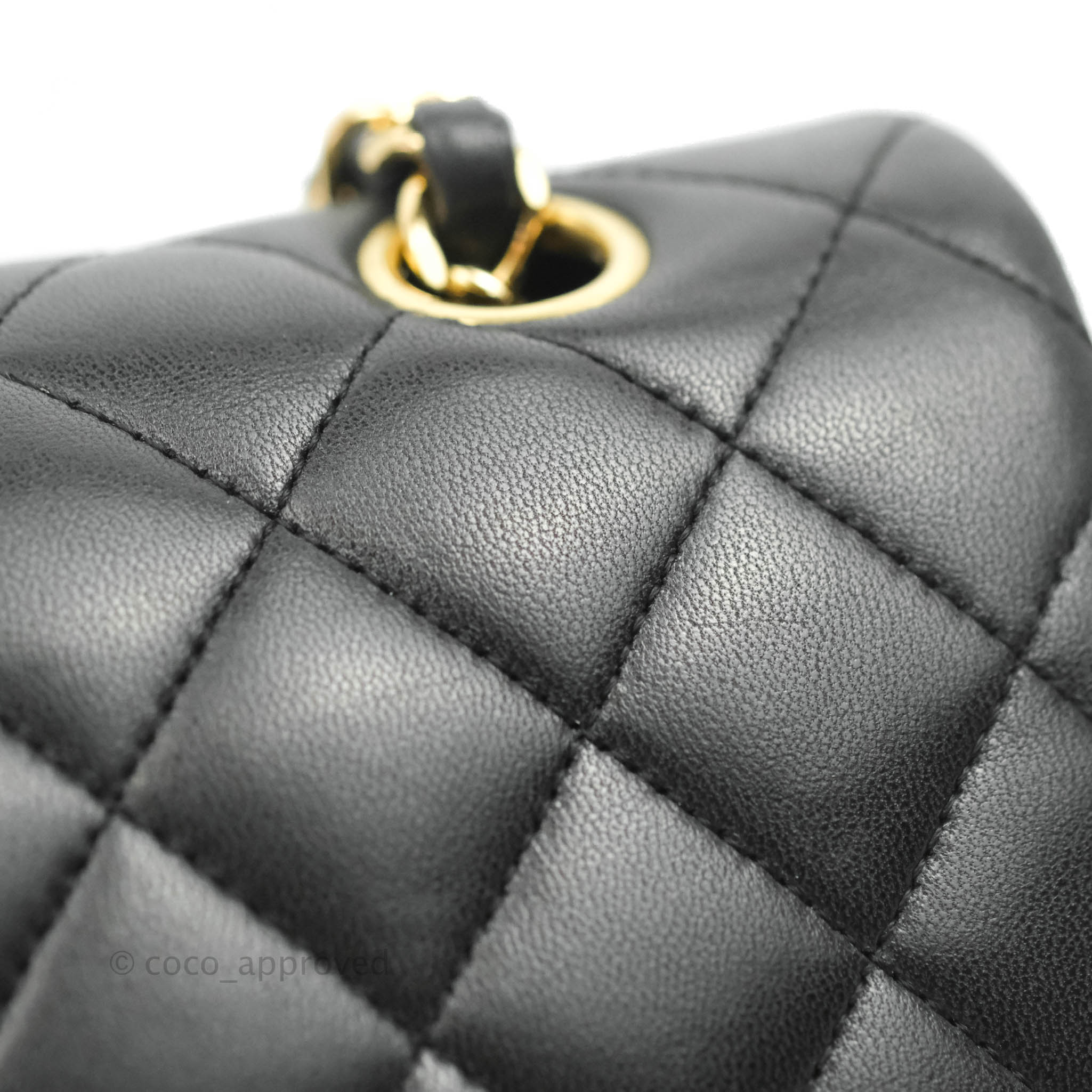 Chanel Classic M/L Medium Double Flap Bag - Black Lambskin Leather with Gold Hardware | Luxury Designer Handbag for Women, Perfect for Work, Evening Events & Special Occasions