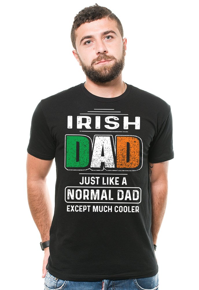Authentic Irish Dad T-Shirt - Premium Cotton Mens Tee with Shamrock Design - Perfect for St. Patrick's Day, Irish Pride & Casual Wear