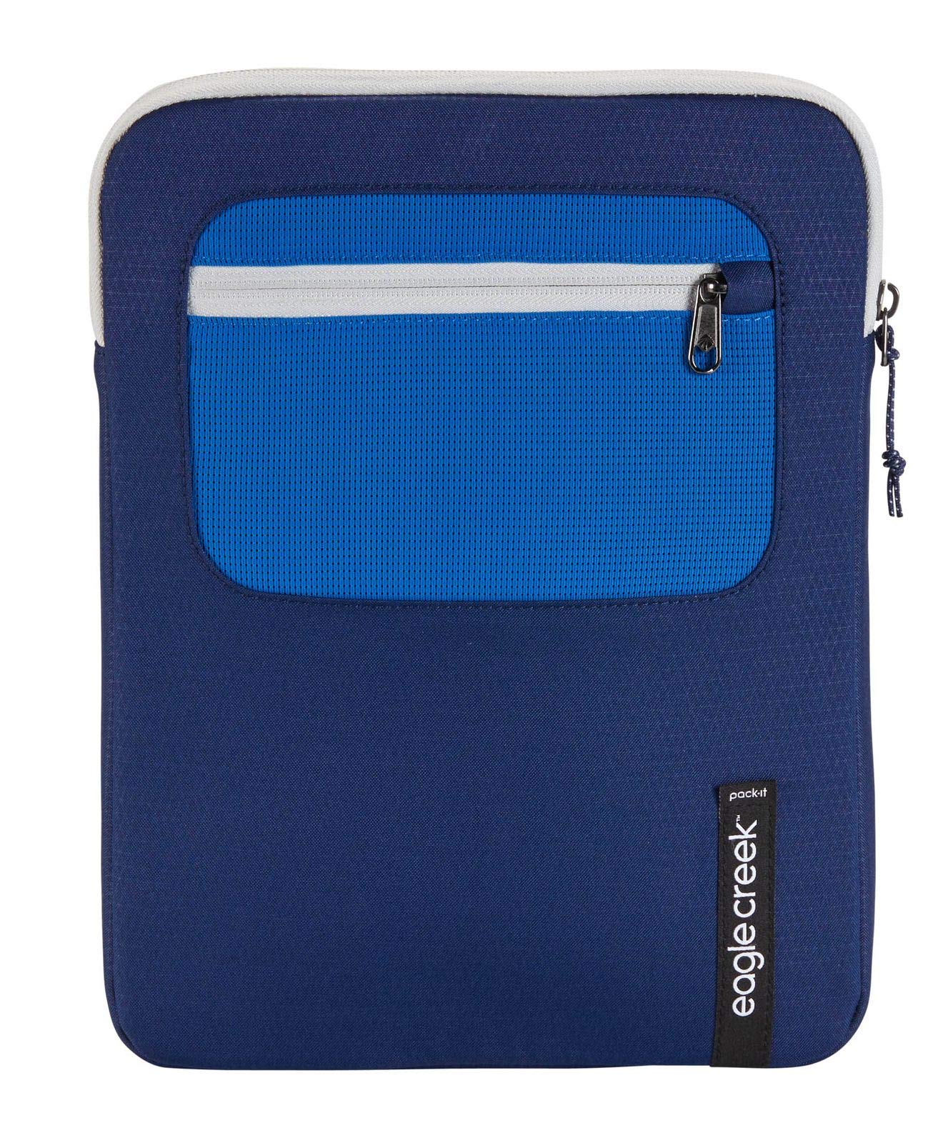 Eagle Creek Pack-It Reveal Tablet & Laptop Sleeve - Medium Size, Azure Blue/Grey - Protective Case for MacBook, iPad, Travel & Office Use