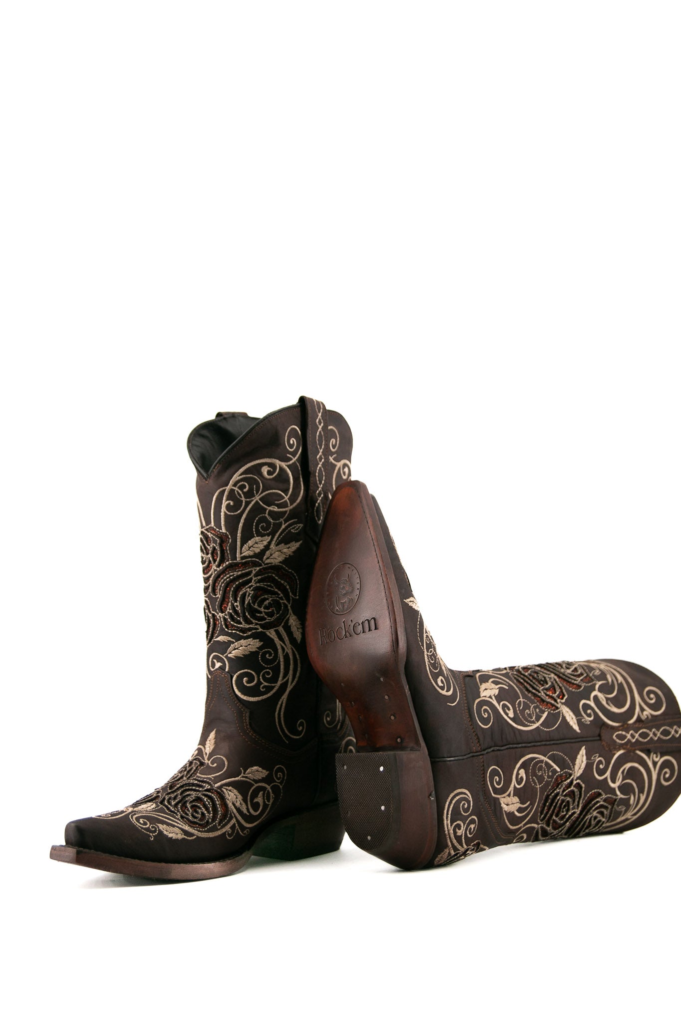 Rosal Snip Toe Cowgirl Boots for Women - Western Ankle Boots with Pointed Toe | Perfect for Country Dancing, Rodeo, and Casual Outfits