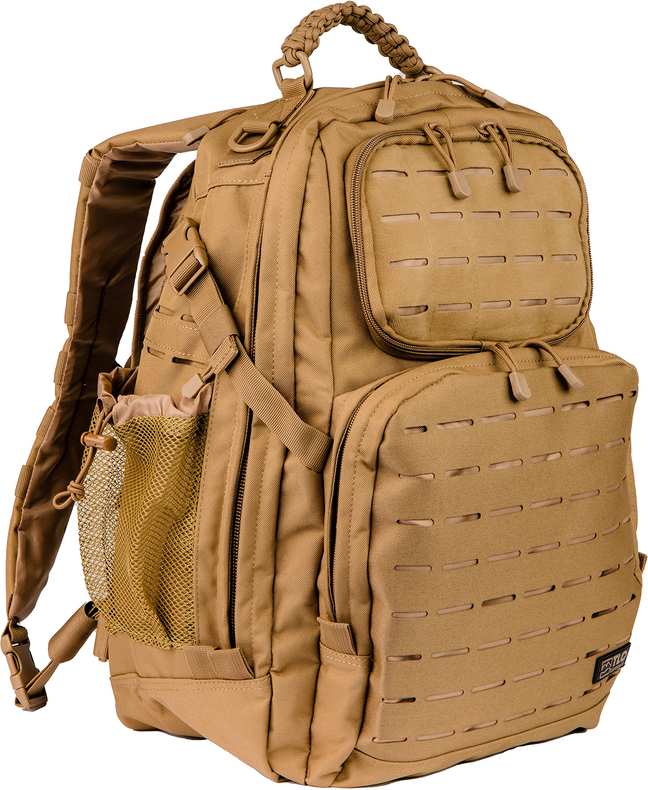 TLO Outdoors TacPack40L 40L Water Resistant Tactical Backpack - Durable Military Daypack, Hiking Rucksack, Travel Gear Bag & Laptop Backpack for Outdoor Adventures, Camping and Daily Commute