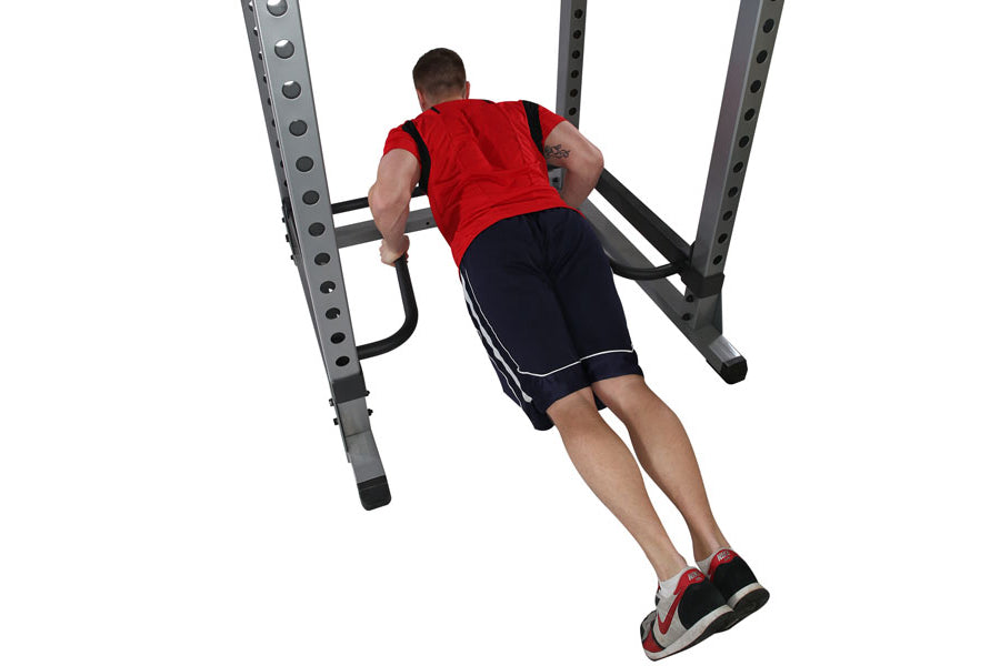 Body Solid Dip Bar Weight Rack Attachment (DR378) - Heavy Duty Pull Up & Dip Station for Home Gym Strength Training - Perfect for CrossFit, Calisthenics & Bodyweight Exercises