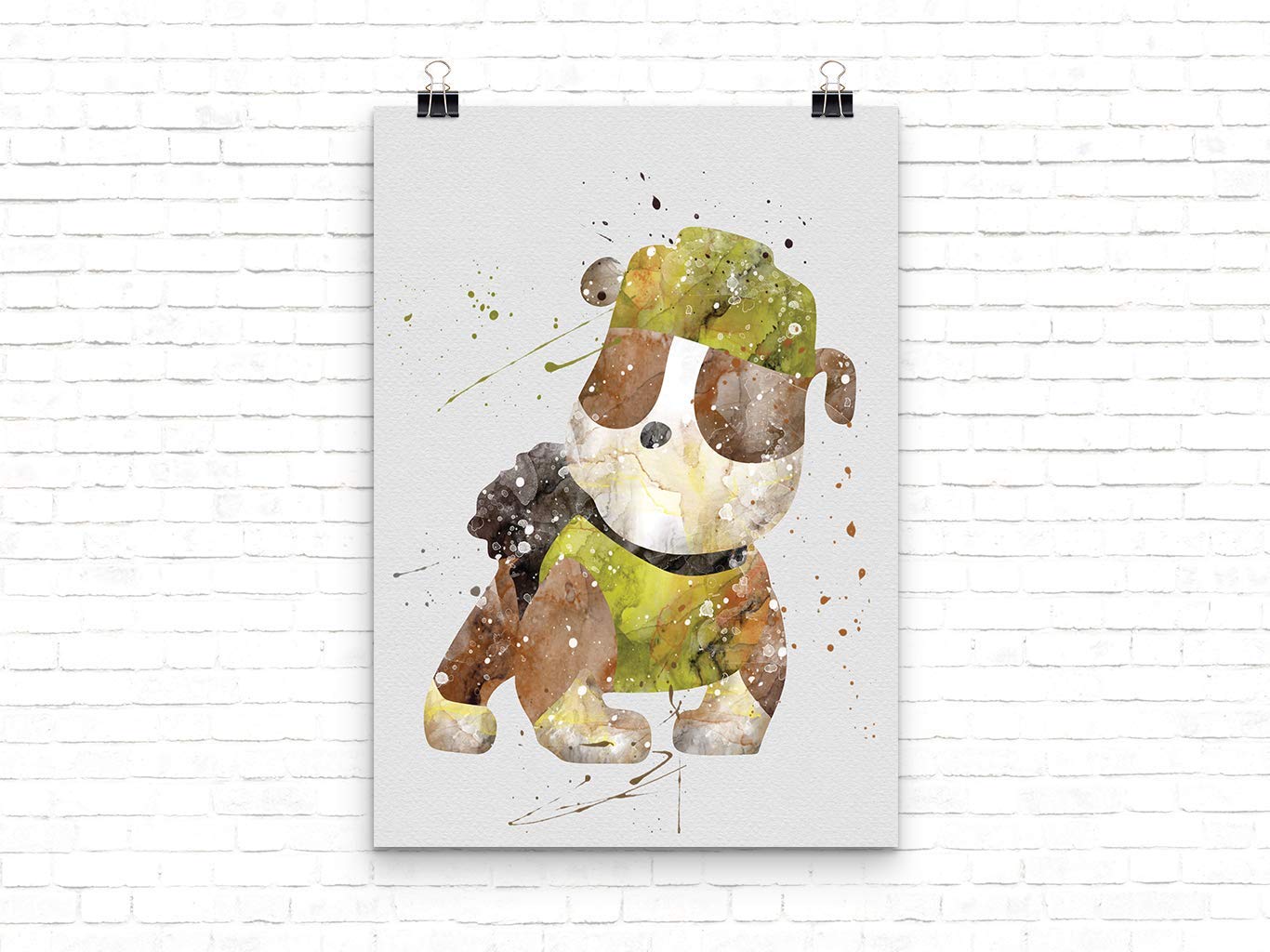 Paw Patrol Rubble Wall Art Print - Kids Room Decor for Playroom