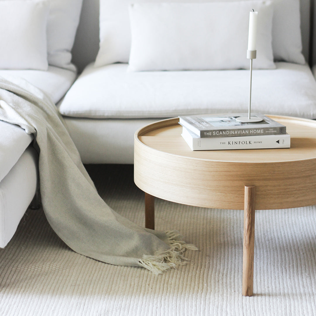 Modern Arc Coffee Table - Mid-Century Style Wooden Living Room Furniture for Home Decor | Perfect for Small Spaces, Apartments & Lounge Areas