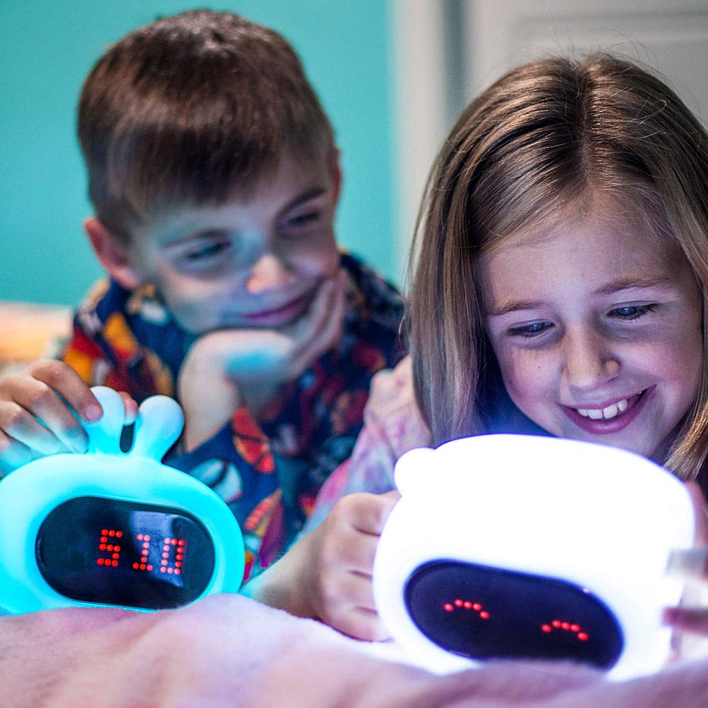 Lumipets Bear Night Light with Alarm Clock - Sleep Training & Sound Machine for Kids, Sunrise Wake-Up, Dual Alarms, White Noise & Radio - Perfect for Heavy Sleepers, Bedrooms, Children's Sleep Aid - Ideal Gift for Birthdays & Holidays (Home, Nursery, Dorm Room)