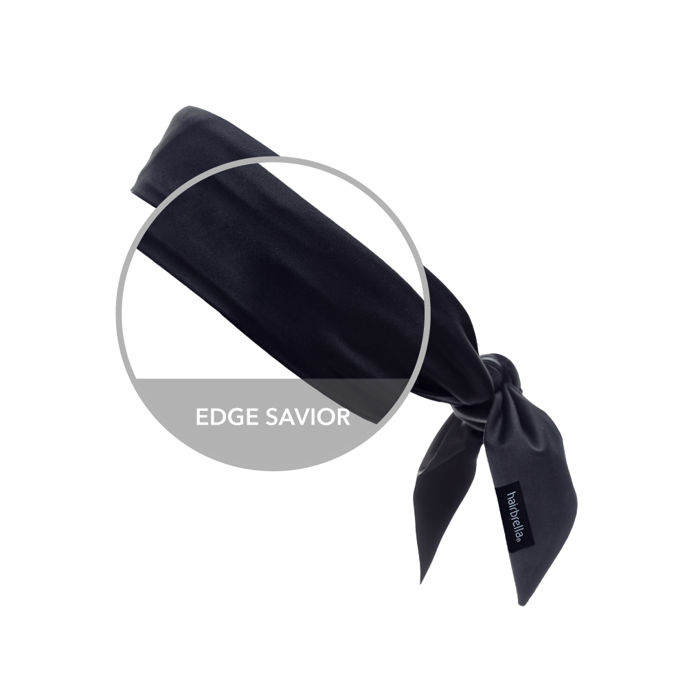 Satin Lined Headband for Men - Hairbrella Protective Hair Band for Workouts, Running & Outdoor Activities - Soft Stretchy Head Wrap for Hair Protection & Style