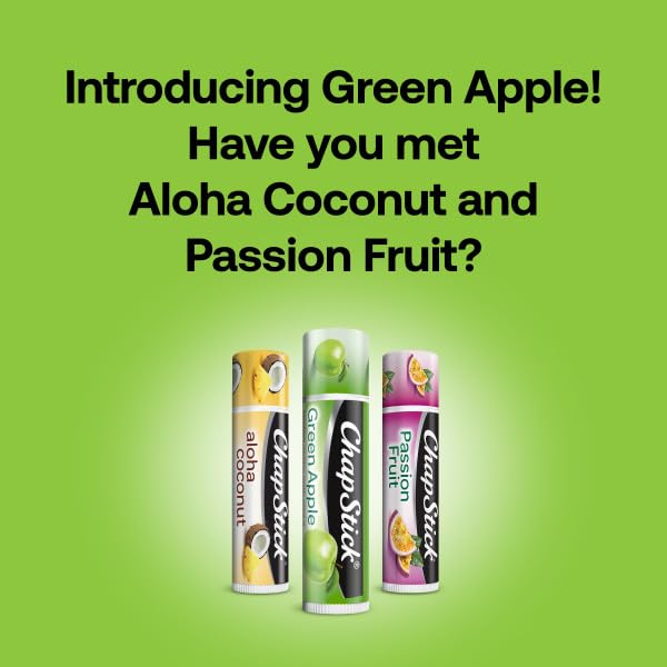 ChapStick Bulk Lip Balm - Green Apple Flavor, 144 Tubes (0.15 oz Each) | Moisturizing Lip Care for Dry & Chapped Lips | Perfect for Schools, Offices, Retail Stores & Promotional Giveaways
