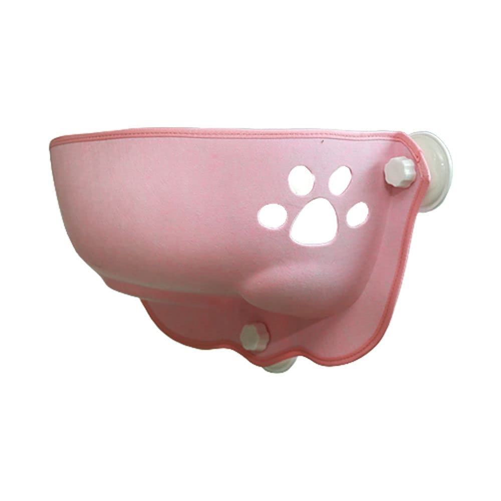 Premium Cat Window Perch Hammock with Strong Suction Cups - Cozy Pink Cat Bed, Shelf & Lounge for Indoor Cats - Perfect for Sunny Windows, Apartment Living & Feline Relaxation