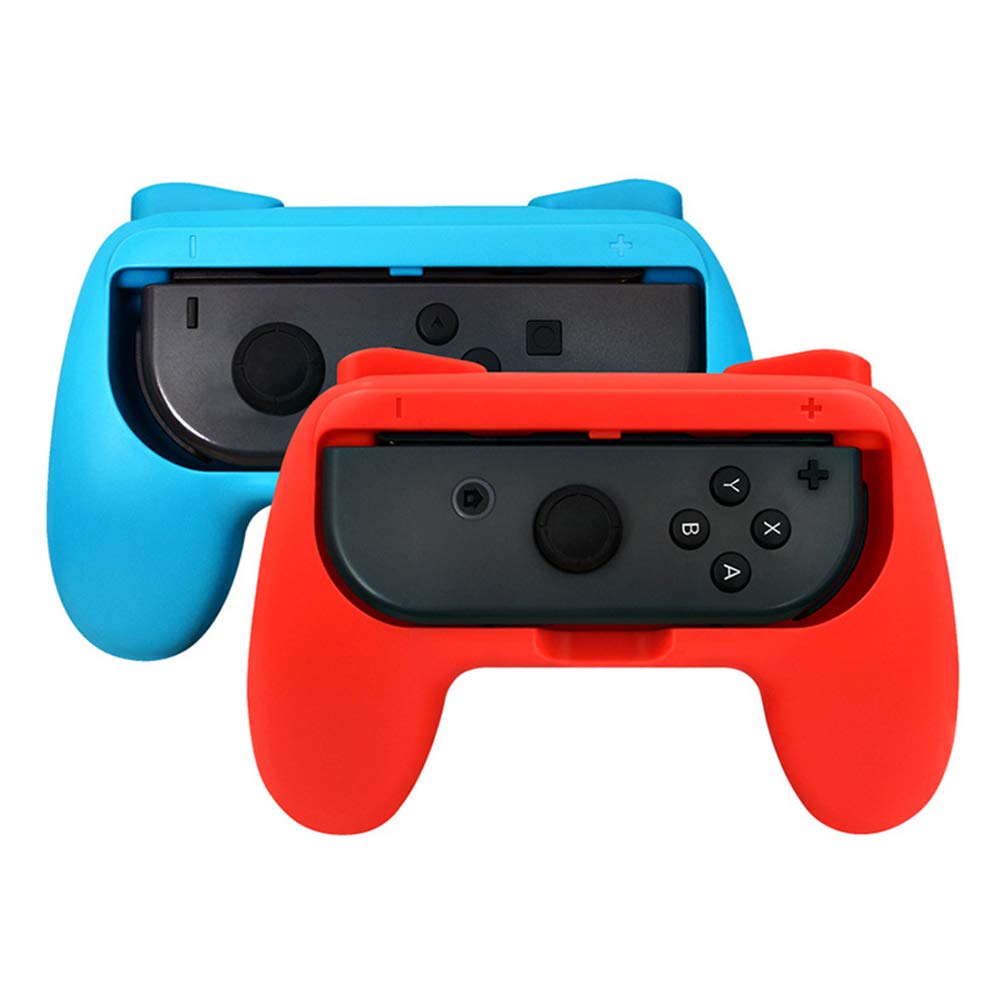 Kafuty-1 Anti-Slip Ergonomic Gaming Controller Grip Cover for Nintendo Switch Joy-Con (Red & Blue) - Enhanced Comfort for Long Gaming Sessions, Travel Protection, and Improved Gameplay Performance