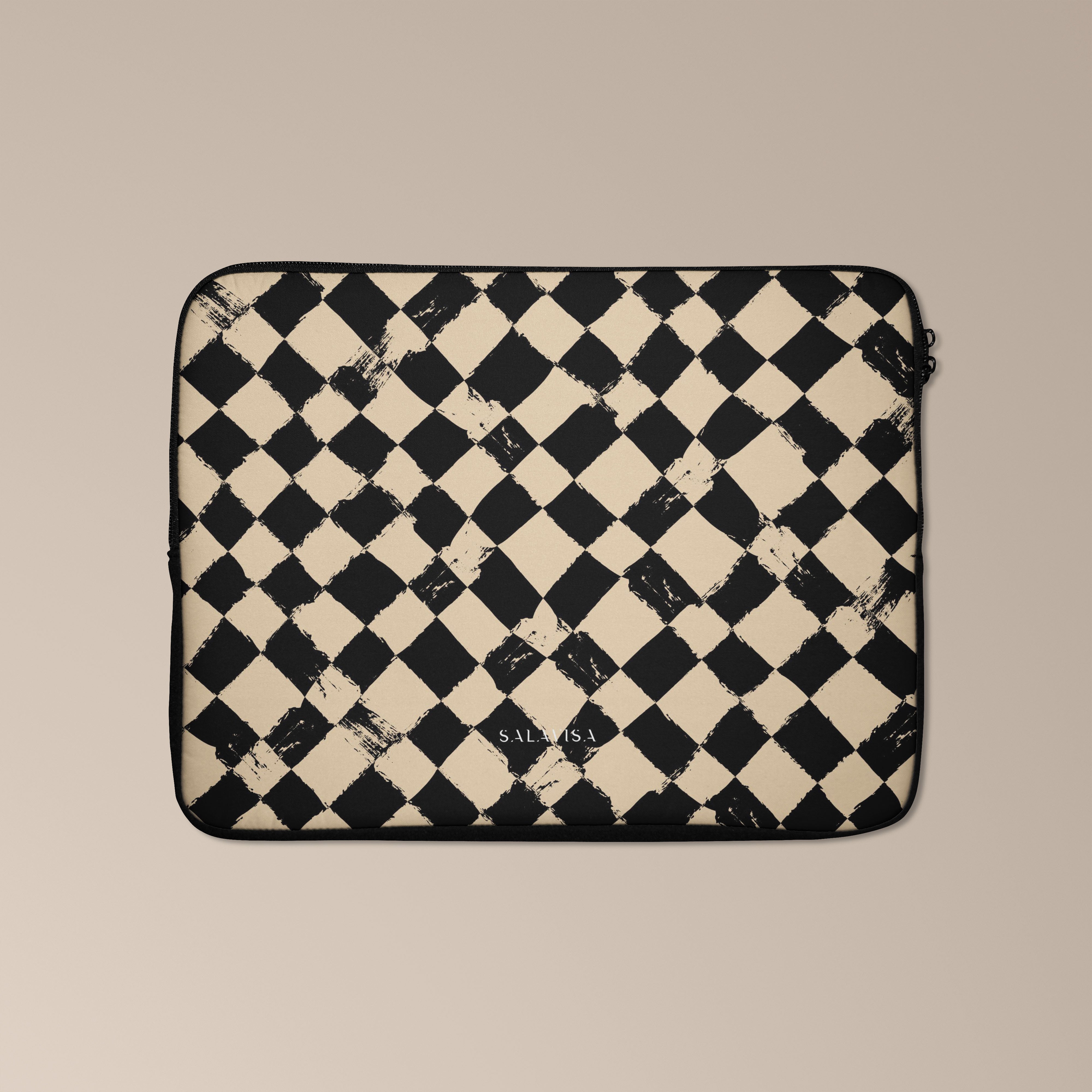 Premium Chess Cross Board Laptop Sleeve - Stylish Protective Case for MacBook, iPad & Notebooks - Perfect for Work, Travel & School Accessories