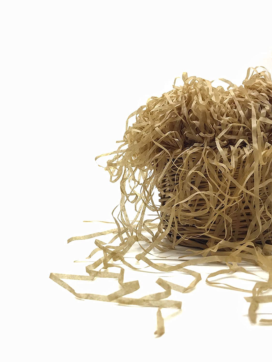 Eco-Friendly Sarras Confetti Shredded Paper Crinkle Grass Strips - 250g Food Grade Brown Gift Box Filler, Basket Filler for Christmas, Holi, Mother's Day Decorations | Perfect for Gift Wrapping, Party Tray Hamper Packaging & Festival Decor
