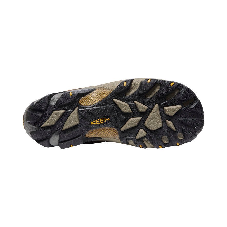 Men's KEEN Targhee II Waterproof Hiking Boots - Wide Width, Cascade Brown/Golden Yellow - Ideal for Outdoor Adventures & Trail Hiking
