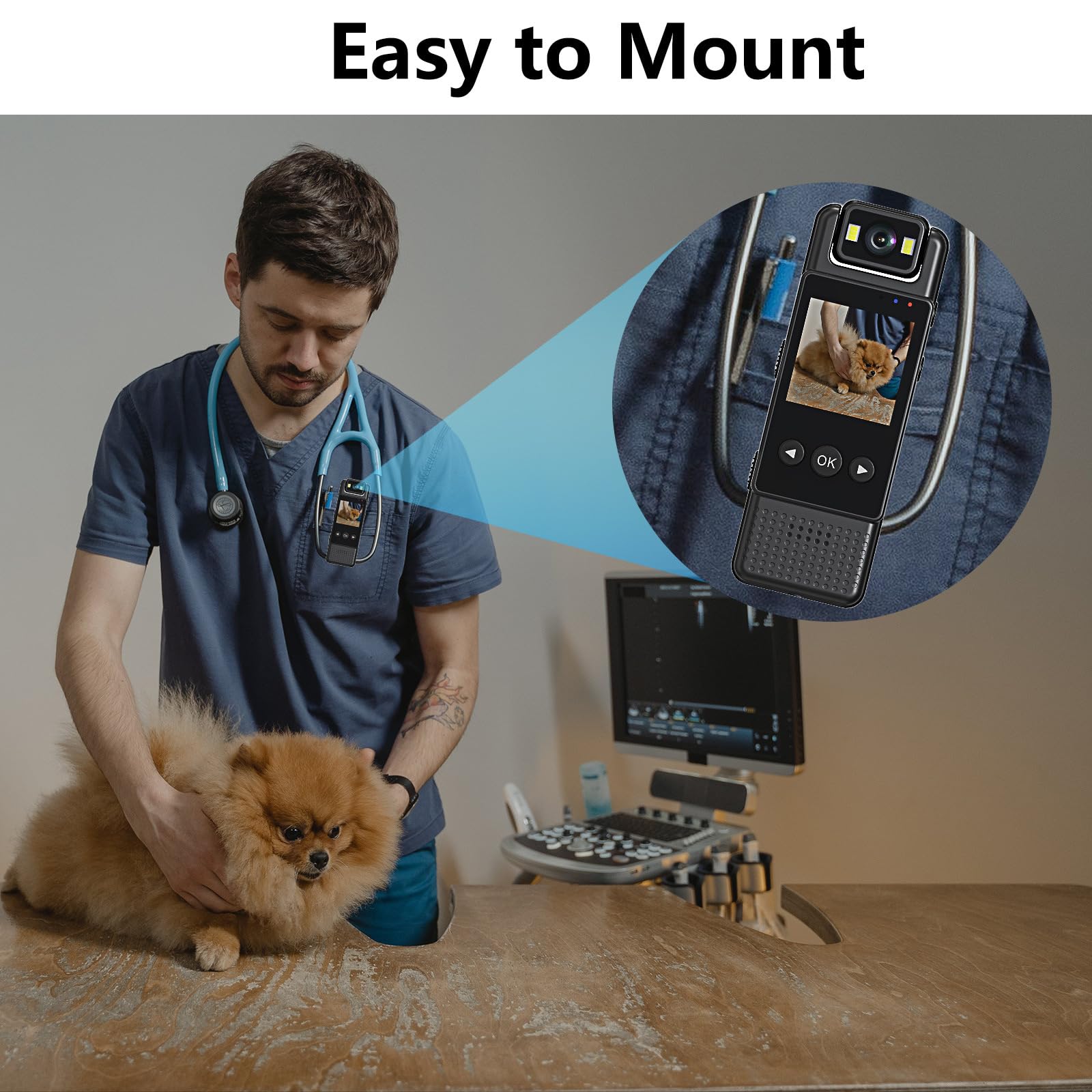 Xuanxi 1080P HD Pocket Camcorder with 180° Rotatable Lens, 1.3inch LCD Screen, Clip-On Design - Perfect for Vlogging, Travel Adventures, Sports Recording & Everyday Moments