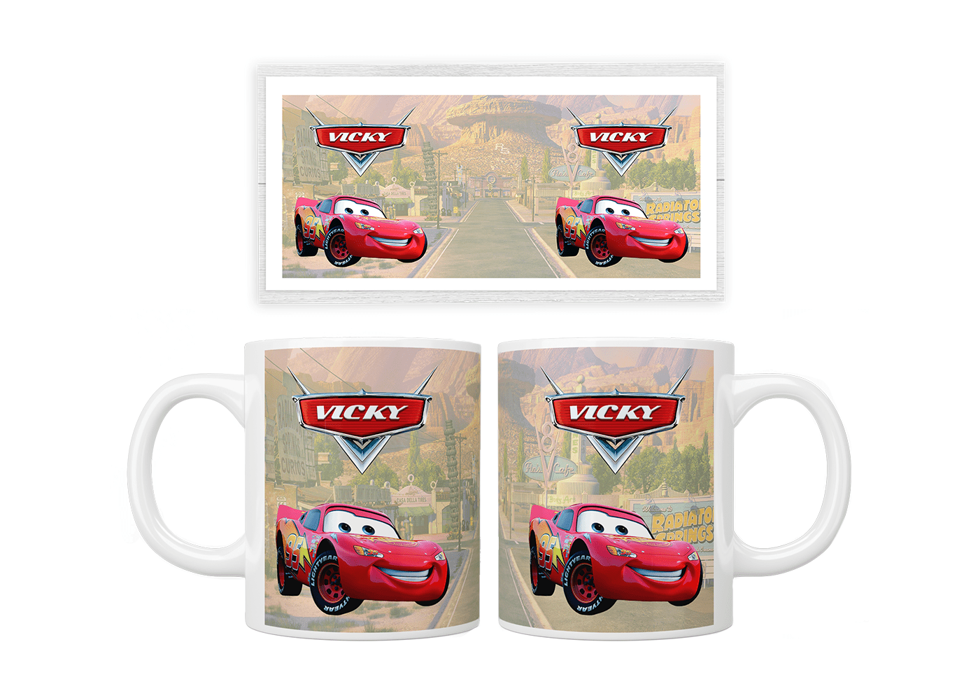 Custom Lightning McQueen Cars Coffee Mug - Personalized Gift for Kids & Disney Fans - Perfect for Birthday, Christmas & Movie Night at Home