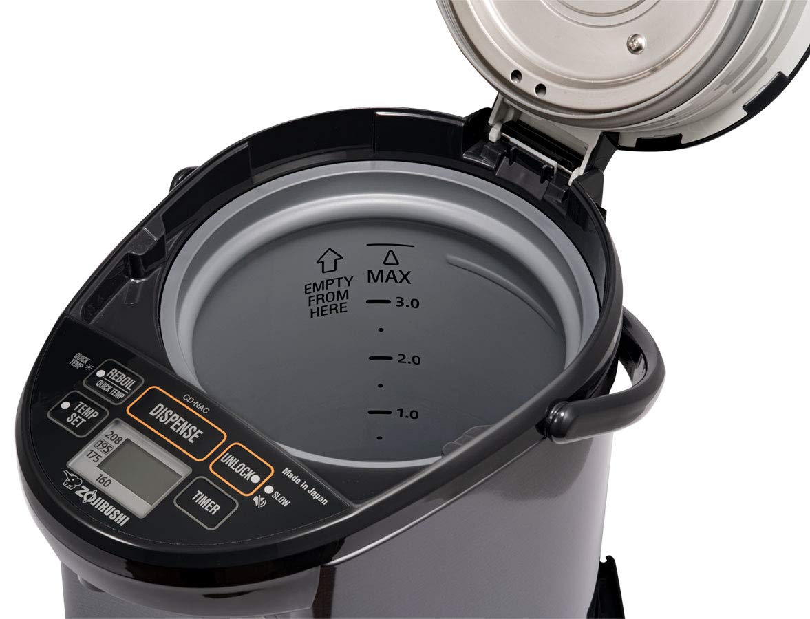 Zojirushi CD-NAC40BM 4.0L Micom Electric Water Boiler & Warmer (Metallic Black) & NS-TSC10 5.5-Cup Micom Rice Cooker with Warmer (1.0L) - Perfect for Home, Office & Tea Ceremonies