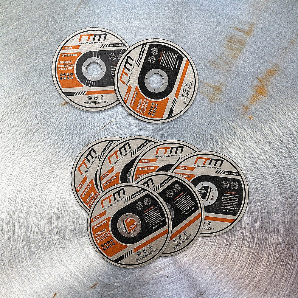 100-Pack 125mm (5 Inch) Metal Cutting Discs for Angle Grinder - Thin & Durable Cut Off Wheels - Perfect for Metalworking, DIY Projects & Construction