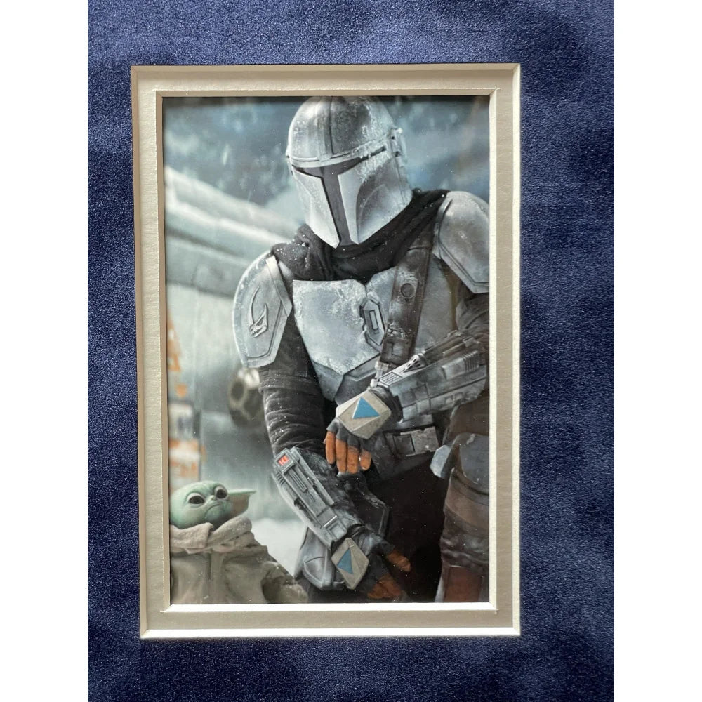 Pedro Pascal Autographed The Mandalorian 8x10 Photo - Framed Collectible with Topps COA - Perfect for Star Wars Fans & Memorabilia Collectors
