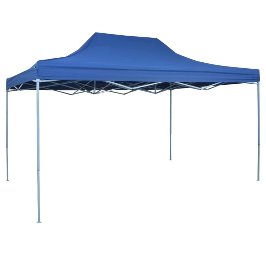 Portable Pop-Up Canopy Tent - 10'x15' Foldable Event Shelter for Outdoor Parties, Camping & Picnics - 100% Waterproof with UV Protection - Includes 4 Ropes & 8 Ground Stakes - Easy Setup Blue Canopy - Perfect for Backyard BBQs, Beach Outings & Farmers Markets