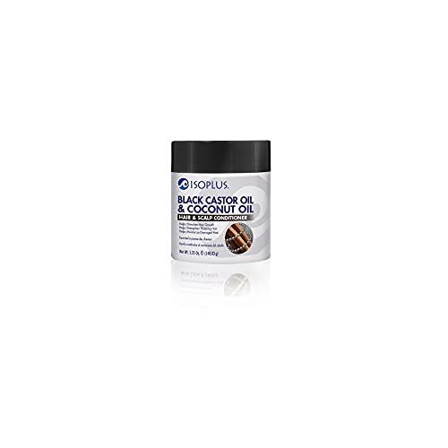 Isoplus Black Castor Oil & Coconut Oil Hair Growth Treatment - 5.25oz for Stronger, Healthier Hair - Perfect for Dry Scalp, Damaged Hair & Natural Hair Care