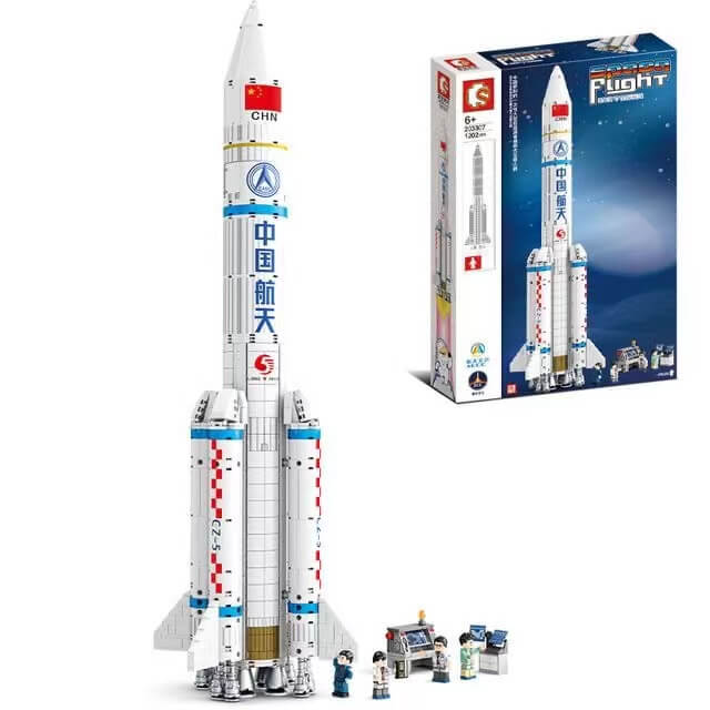 Sembo 203307 Cryogenic Liquid Strapped Launch Vehicle Building Blocks - STEM Educational Toy for Kids & Adults - Space Exploration Model Kit for Display & Play